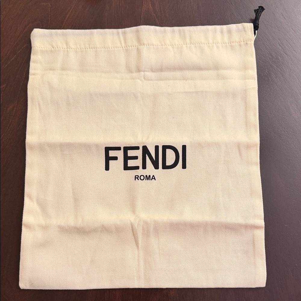 Fendi Cream Drawstring Bag